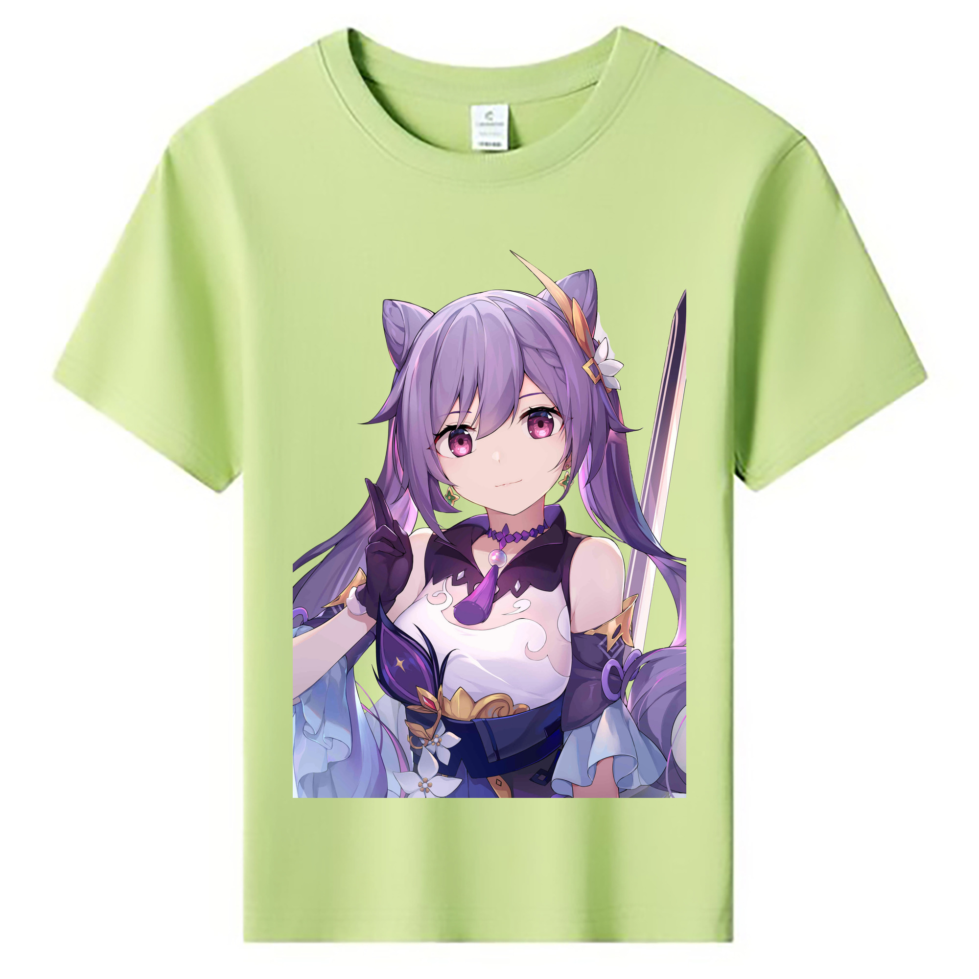 げんし神 刻晴 こくせい genshin Kokusei 綿100％キッズTシャツ（フロントプリント）